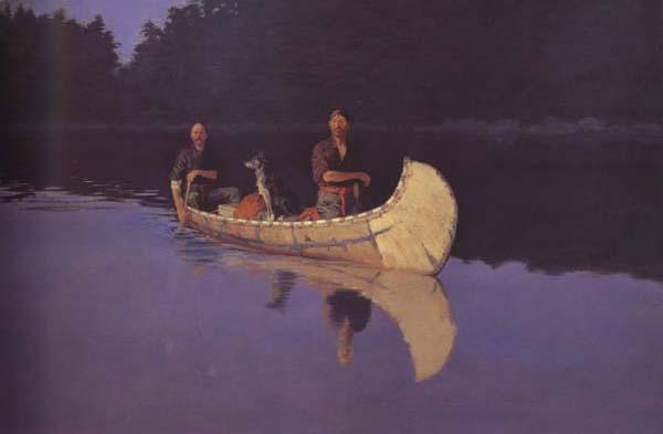 Frederic Remington Evening on a Canadian Lake (mk43) Germany oil painting art